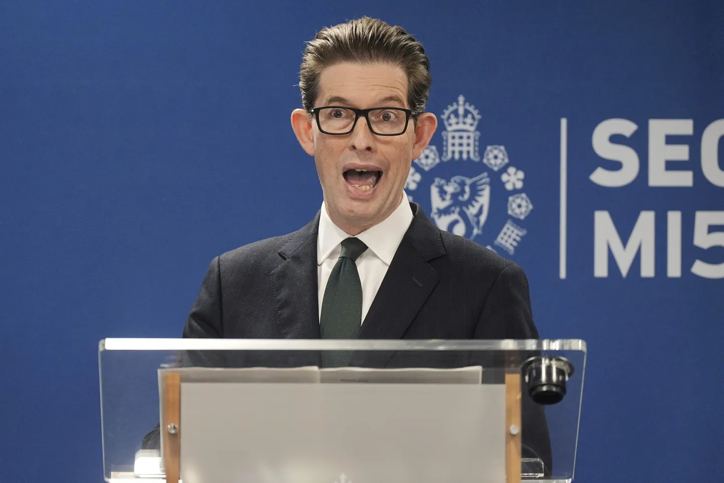 MI5 peadirektor Ken McCallum pidamas oma aastaettekannet Londonis 8. oktoobril 2024.