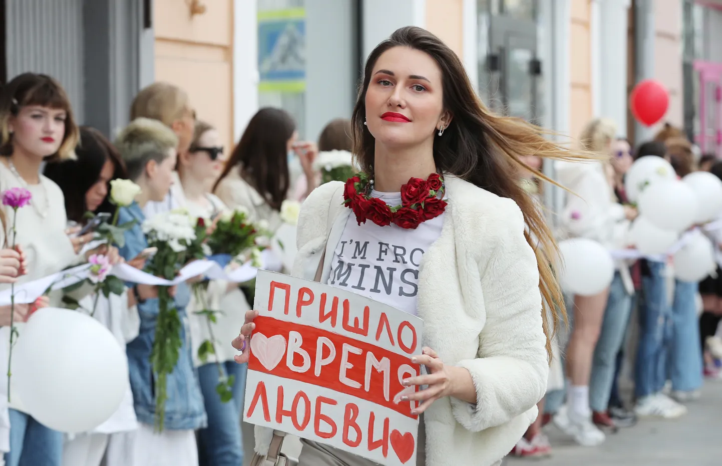 Мирные протесты в Белоруссии.