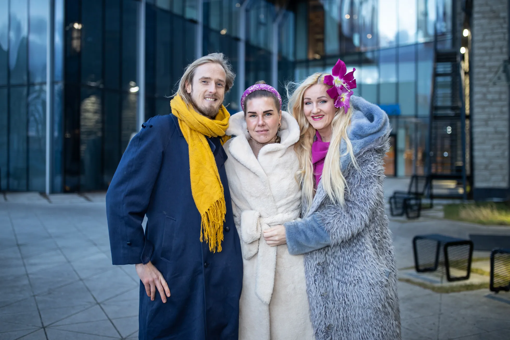 Toomas, Kadri ja Kristinka, kohtumise hetk enne saadet. Juba on hea olla!