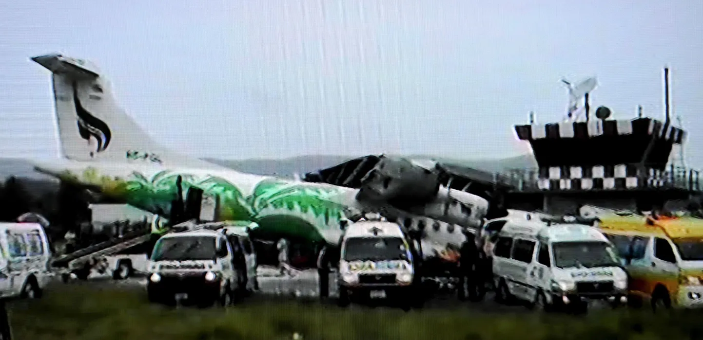 Tai telekanali Channel 7 pilt Bangkok Airwaysiga juhtunud õnnetusest.