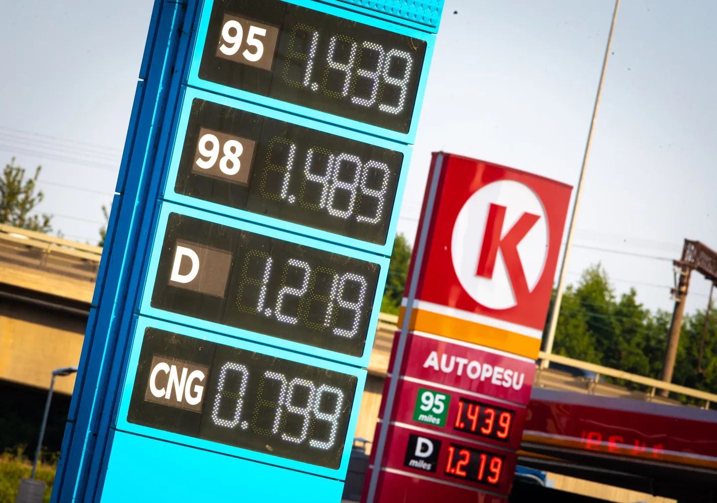 Kütuse hind Sikupilli Alexela ja Circle K tanklates.