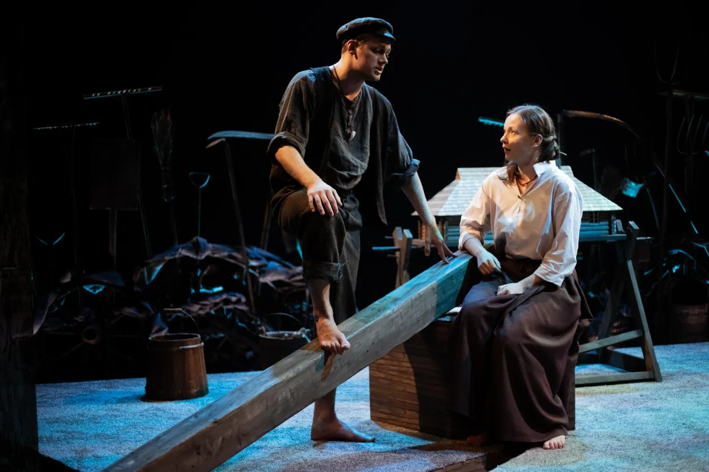 Lena Barbara Luhse (Leena), Andres Roosileht (Jaak) ja Oskar Punga (Jaan).