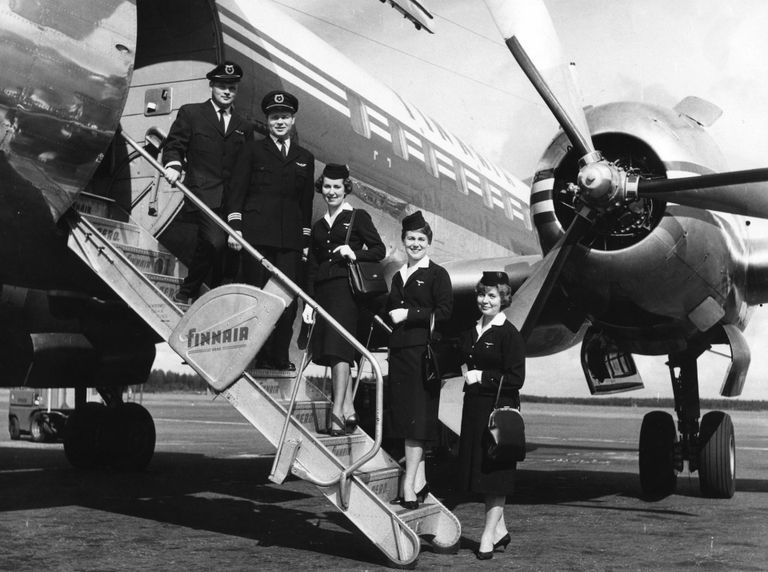 Finnairi esimene lend Helsingist Londonisse 1954. aastal. 