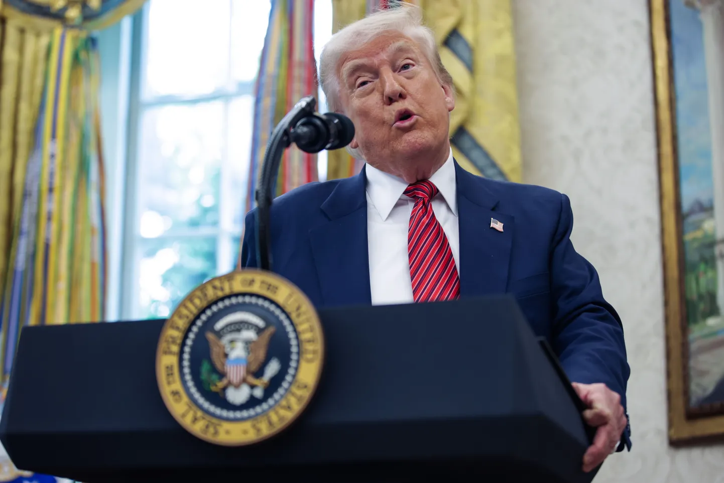 Donald Trump Valges Majas 7. mail 2025. aastal.