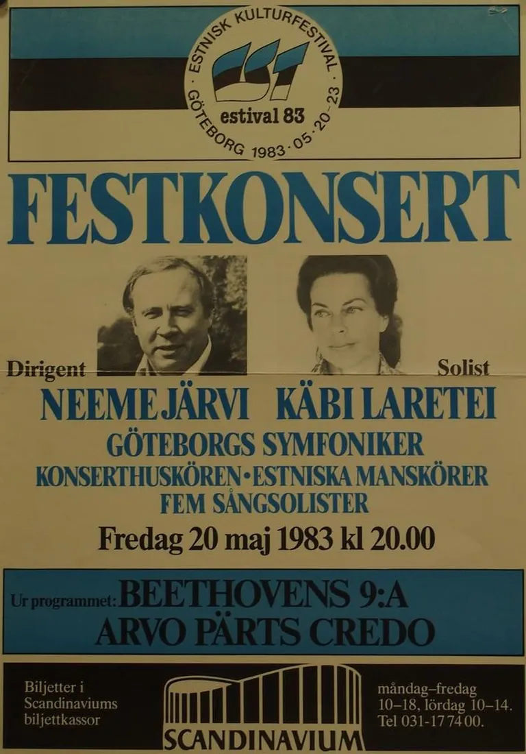 Reklaamplakat, Eesti Kultuurifestival Göteborgis , RM _ 6646 Ar1 361:48, Virumaa Muuseumid SA