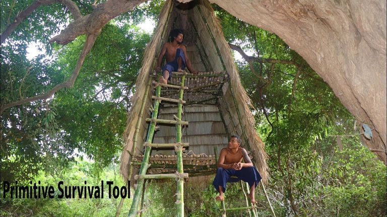 Kambodžalaste ehitatud bambusmaja