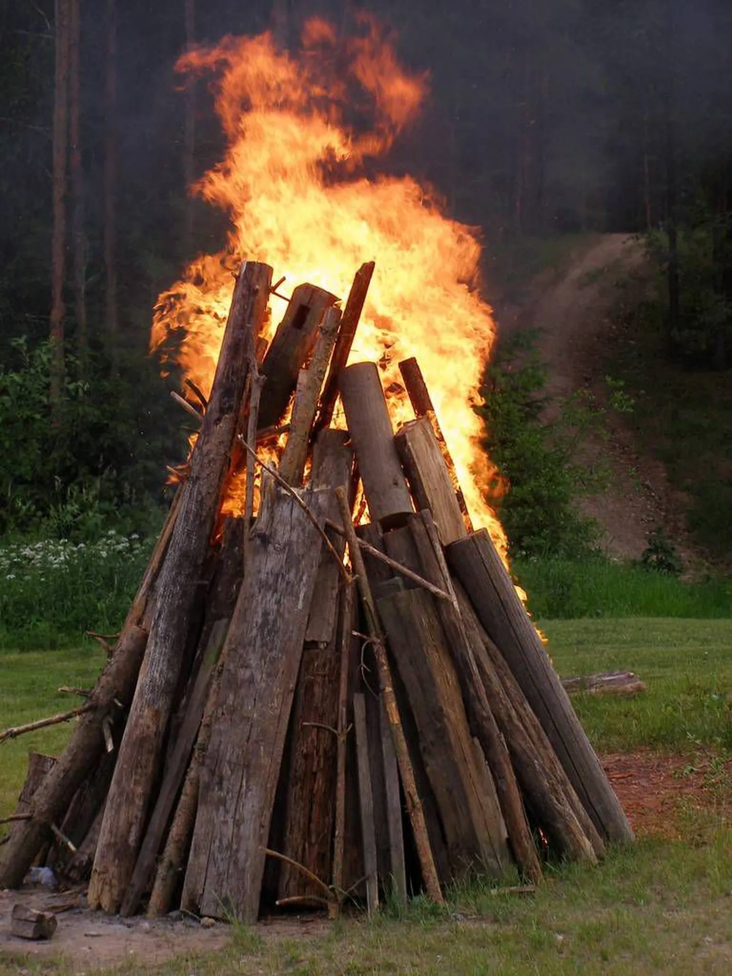Jaanilõke Tartumaal Konguta valla jaaniõhtul 24.06.2007