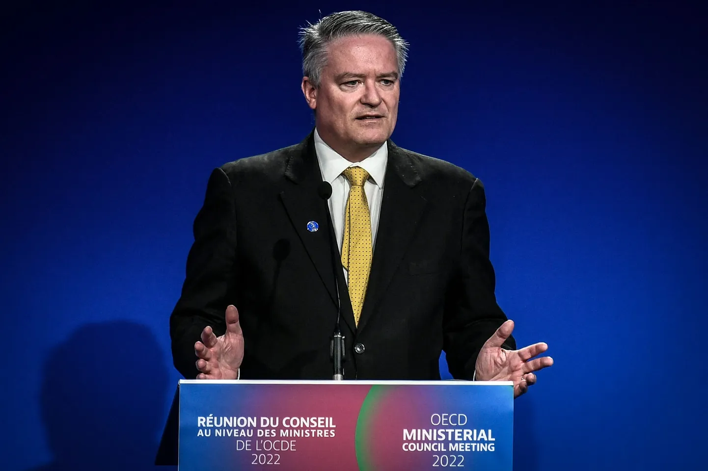 Globaalmaksu «Esimene Sammas on kontseptuaalselt revolutsiooniline» ning seega arusaadavalt problemaatiline, selgitas G20 rahandusministritele OECD peasekretär Mathias Cormann (pildil).