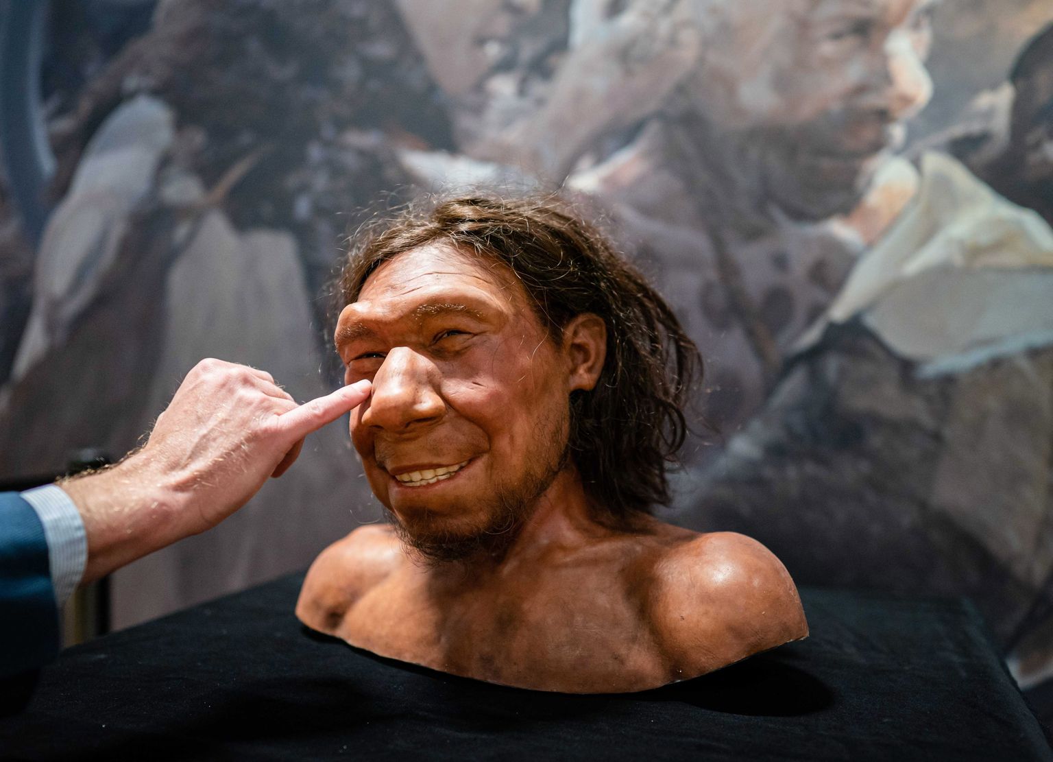 Kujutis Hollandi esimesest neandertallasest Krijnist. Pilt on illustreeriv.