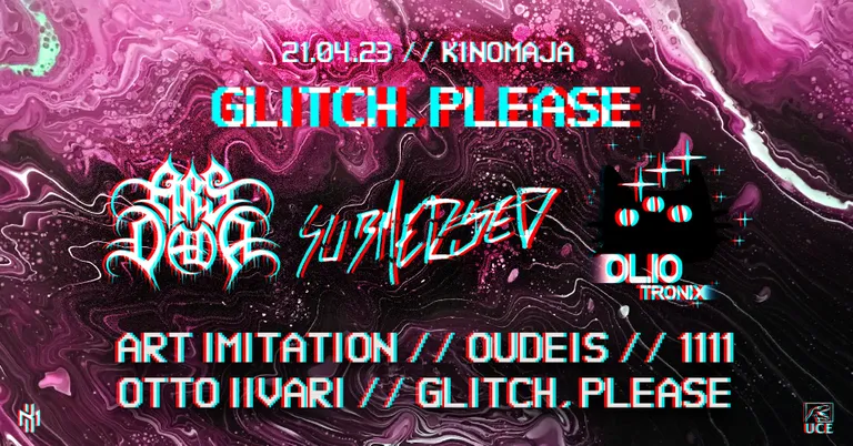 Ürituse «Glitch, please» reklaamposter