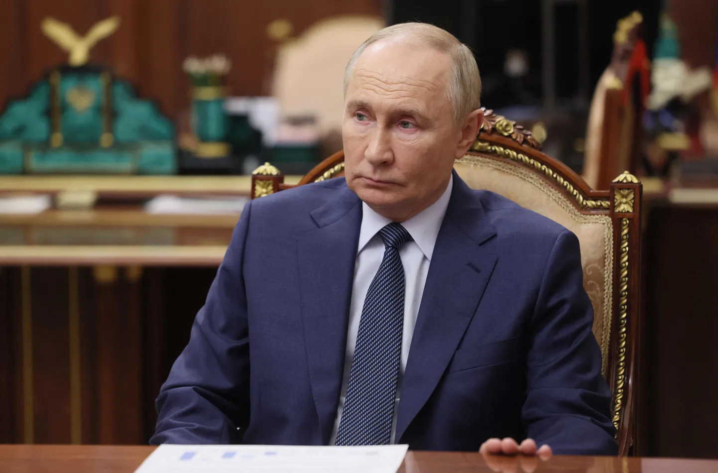 Vladimir Putin kohtumisel Vene otseinvesteeringute fondi esindajatega Kremlis 13. jaanuaril 2025. a.