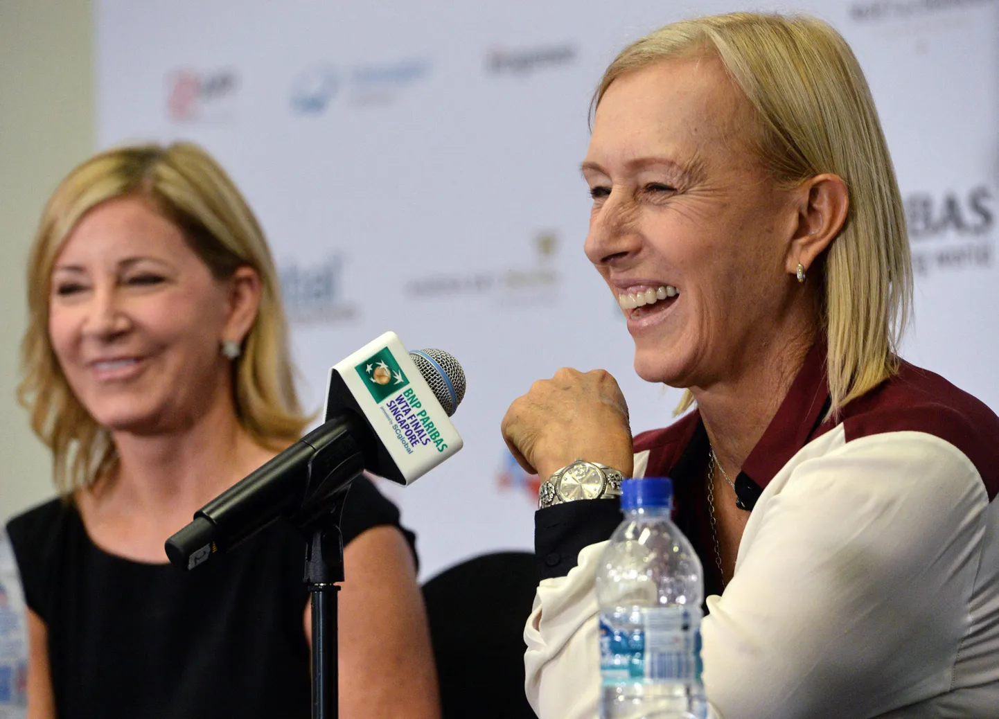 Chris Evert (vasakul) ja Martina Navratilova.