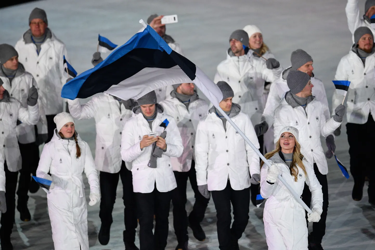 Eesti delegatsioon Pyeongchangi olümpiamängudel.