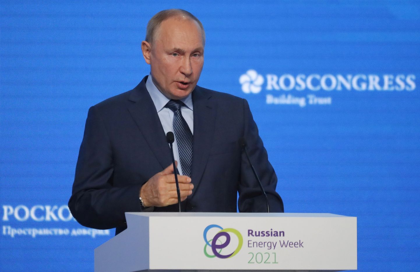 Venemaa president Vladimir Putin Moskvas toimunud energiafoorumil.