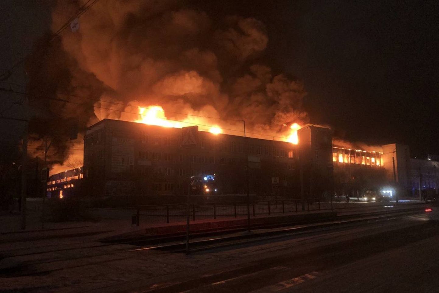 В начале ноября в Бурятии загорелся торговый центр.