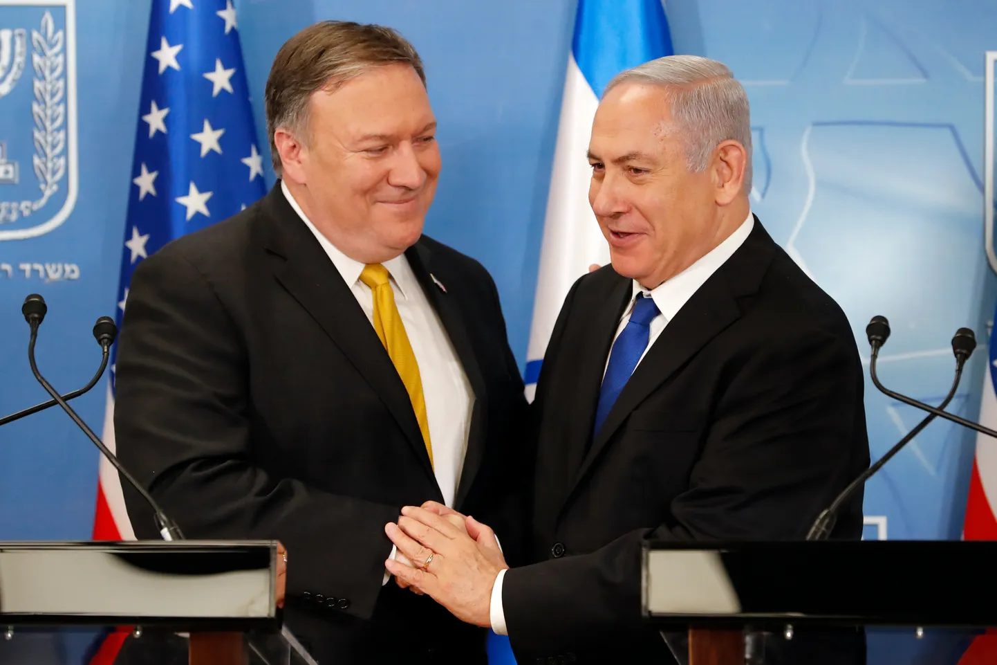 Mike Pompeo ja Benjamin Netanyahu.