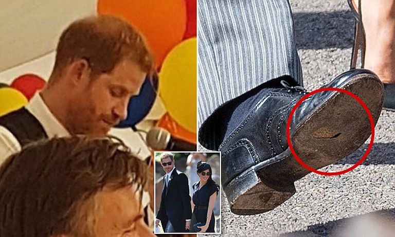 Prints Harry pidas sõprade pulmas kõne, kuid ta vasaku kinga tallas märgati ka auku