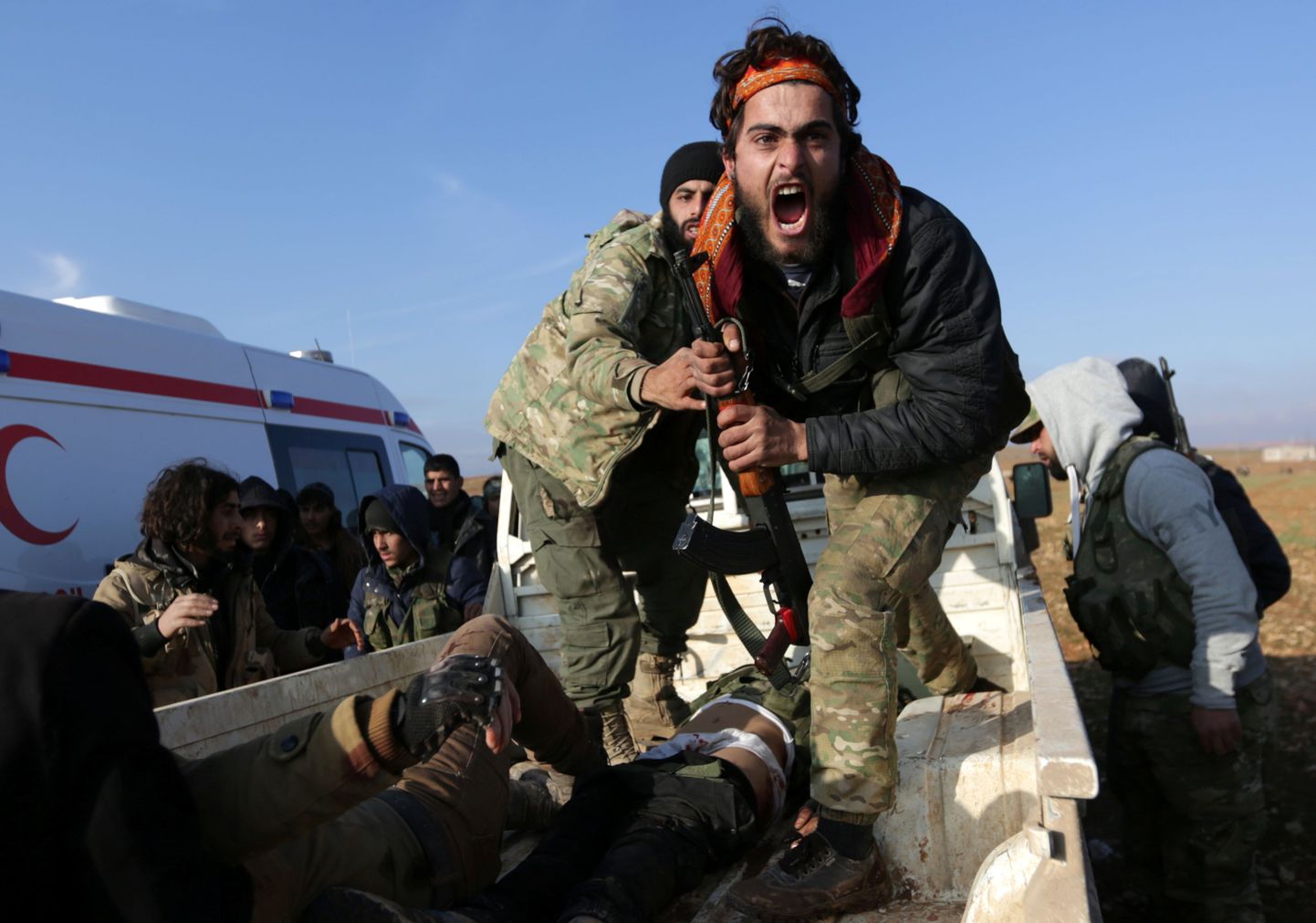 USA toetatud mõõdukate režiimivastaste grupeeringute hulka huuluva Vaba Süüria Armee (Free Syrian Army, FSA) võitlejad.