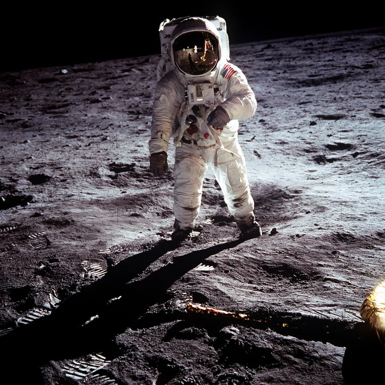 Apollo 11 Astronaut Aldrin Kuu pinnal.