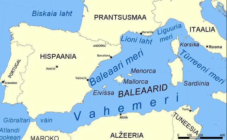 Mallorca saar kaardil