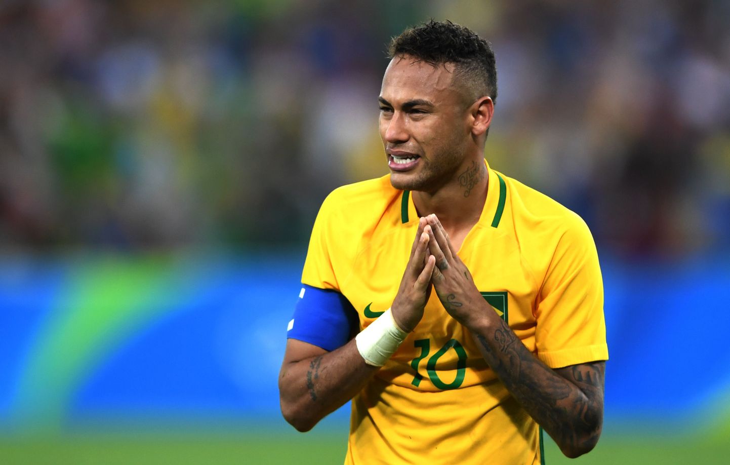 Kapten Neymar täitis olümpiafinaalis kogu Brasiilia lootused.