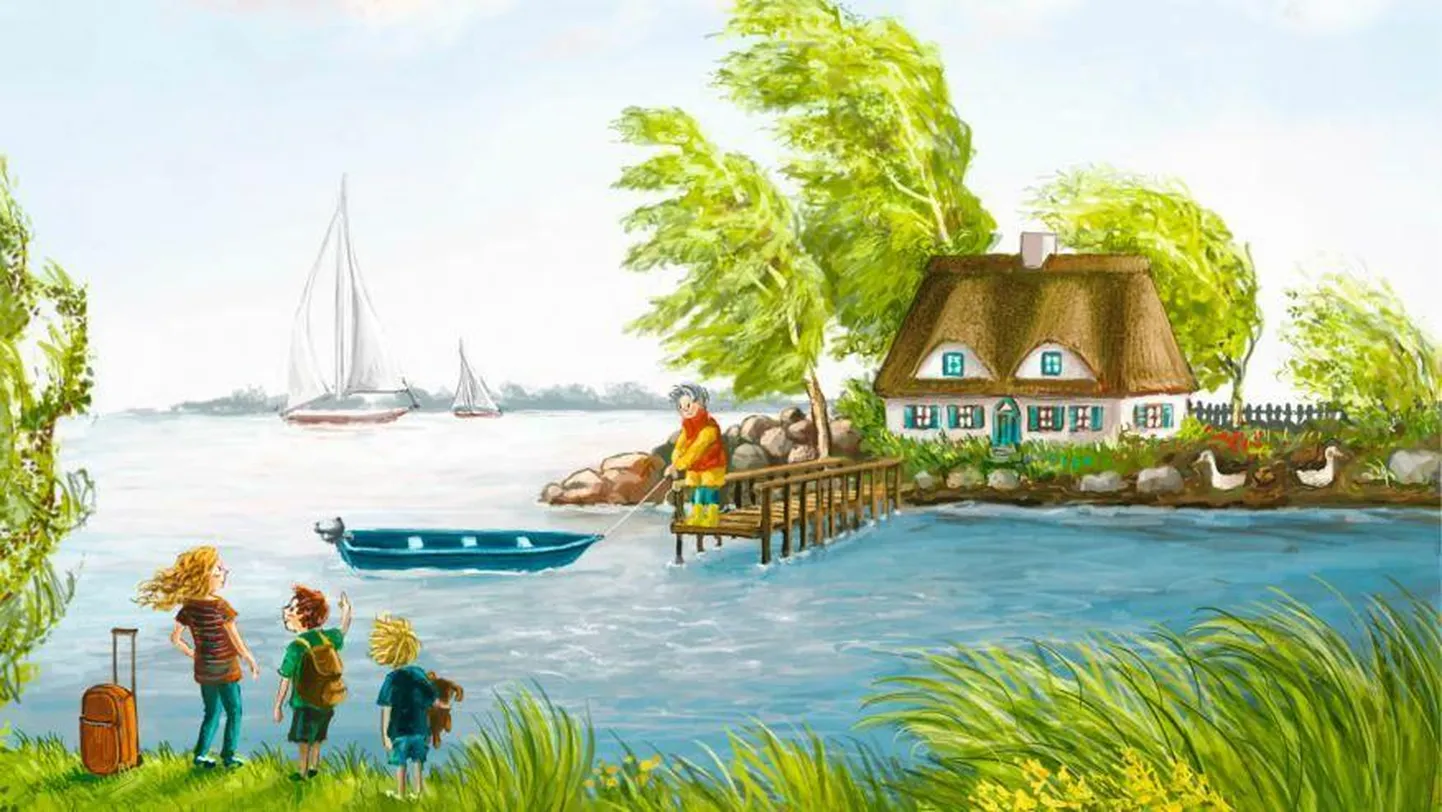 Verena Körtingi illustratsioon Kirsten Boie lasteraamatule «Suvi Sommerbys».