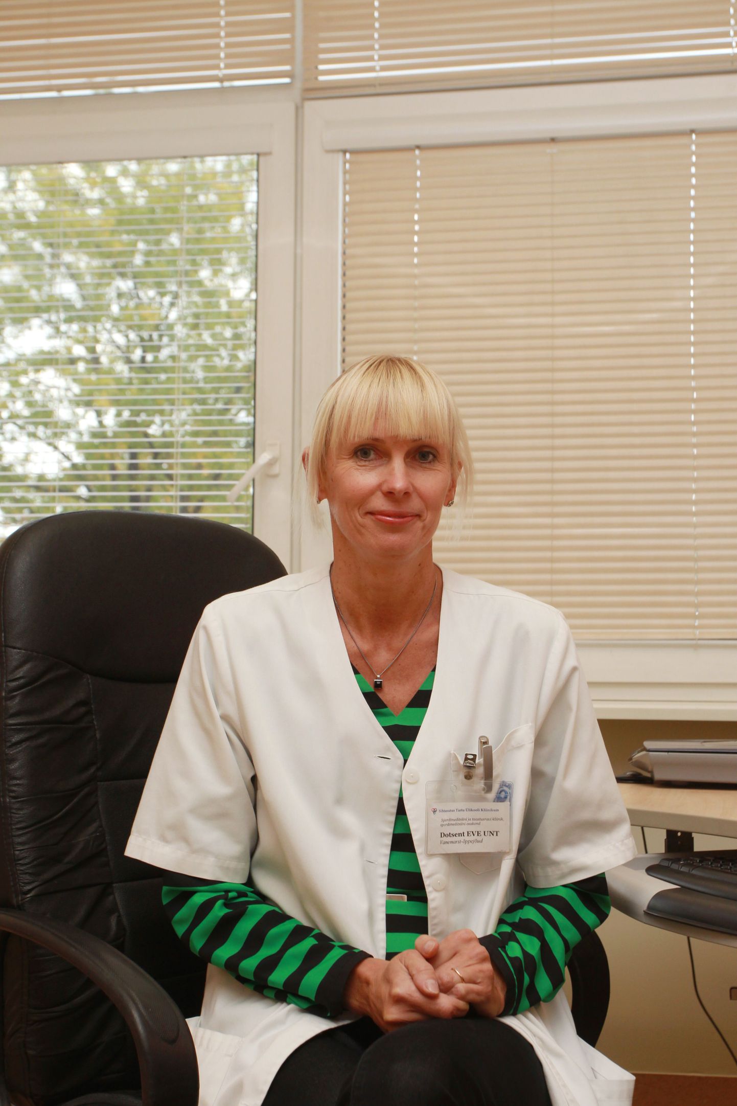 Pildil Tartu Ülikooli spordimeditsiini ja taastusravi kliiniku juhataja Eve Unt.