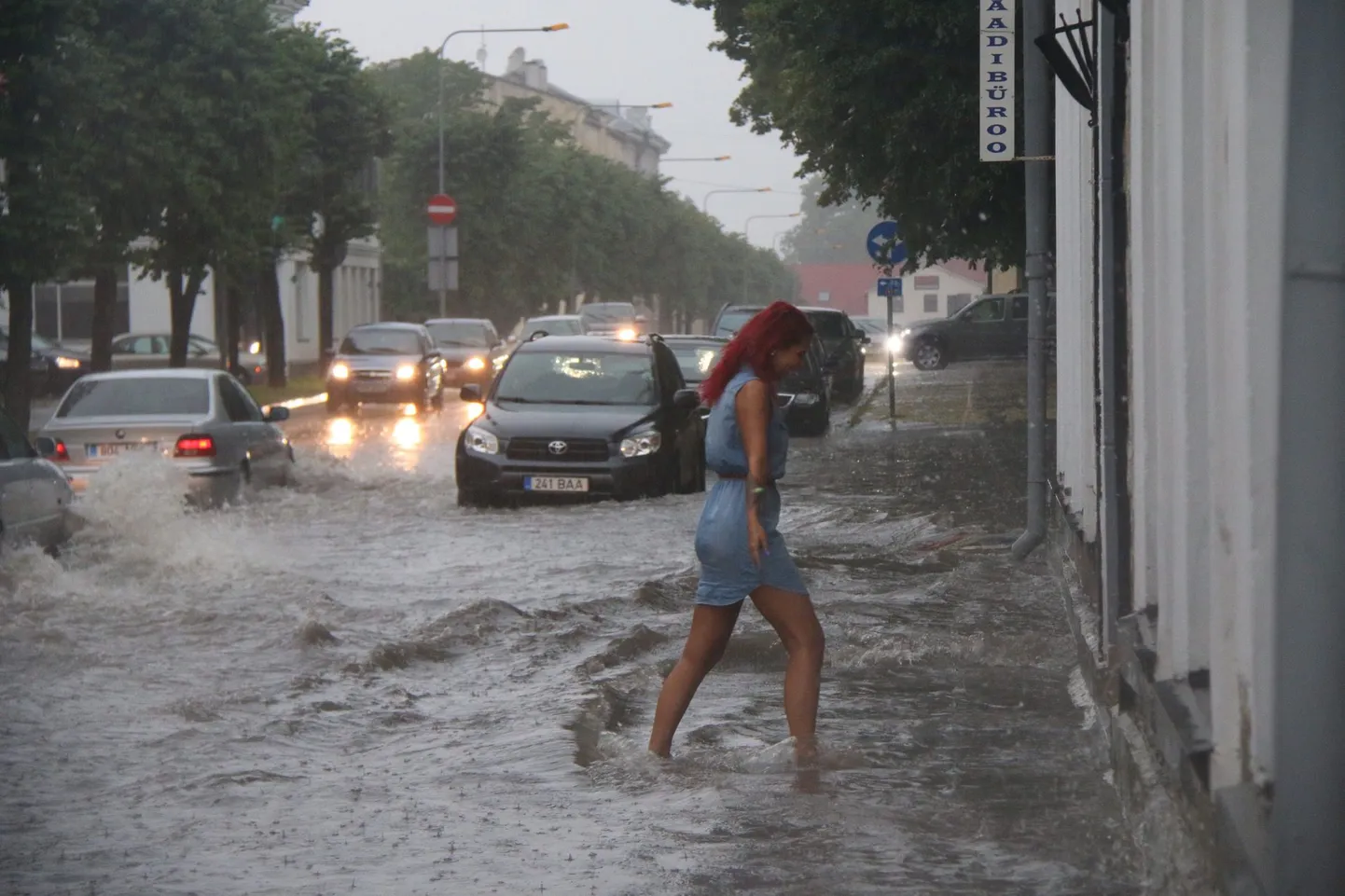 Vihm pani Rakvere linna lainetama.