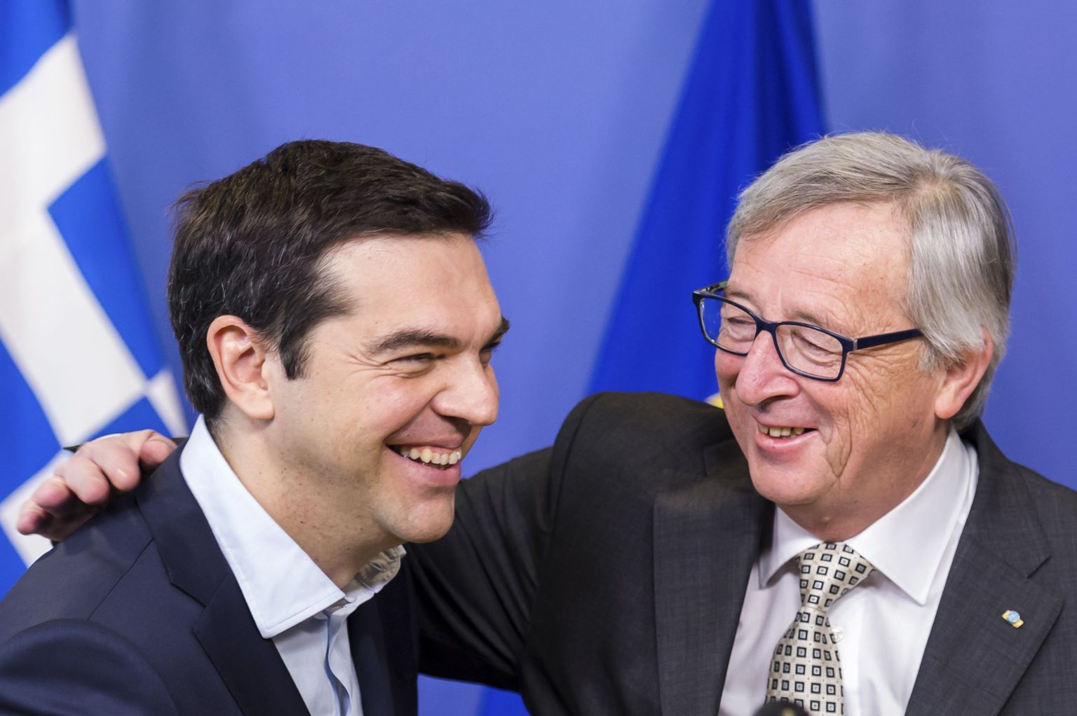Kreeka peaminister Alexis Tsipras ja Euroopa Komisjoni president Jean-Claude Juncker.