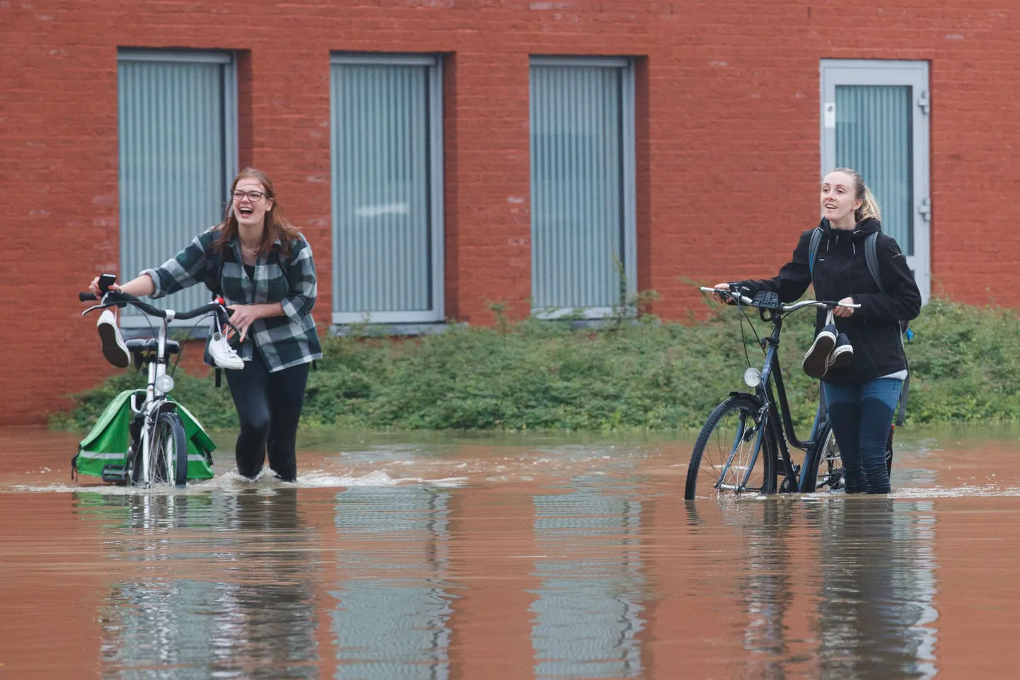 Üleujutus Belgias Roeselare linnas.