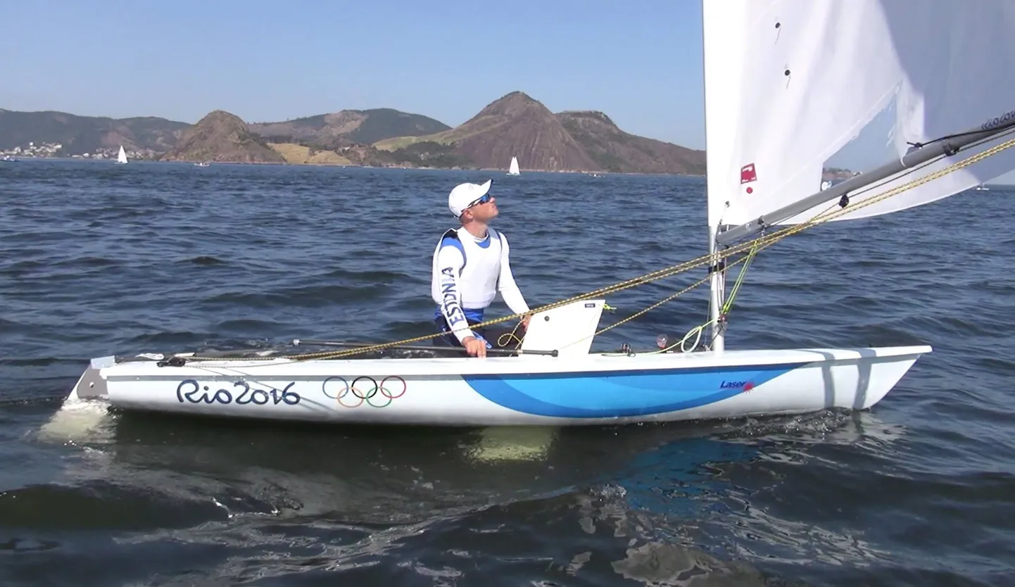 Karl-Martin Rammo Rio olümpiavetel trenni tegemas.