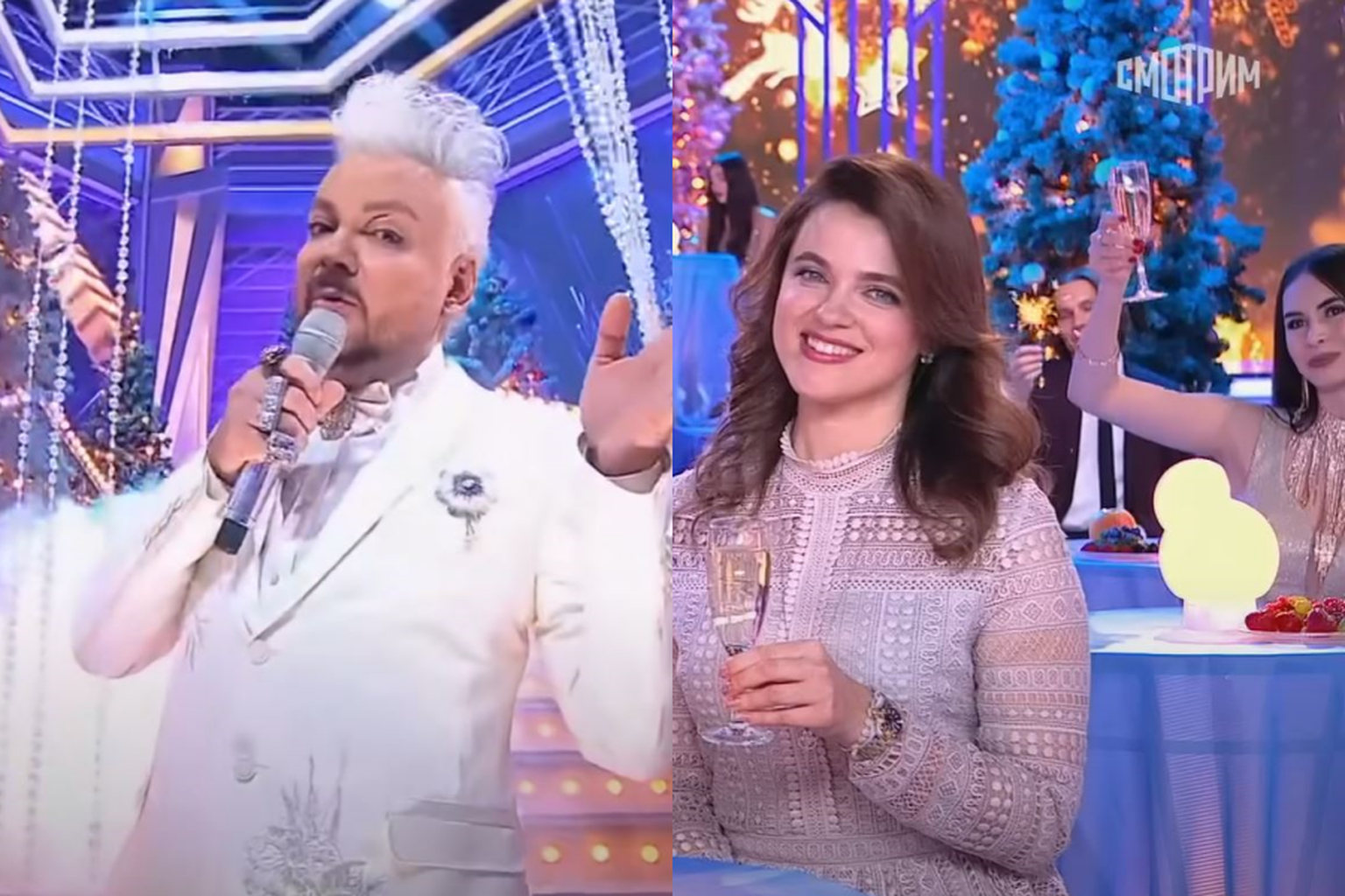 Новогодняя ночь на телеканале «Россия 1» длилась почти четыре часа, на сцене пел и плясал в том числе и Филипп Киркоров