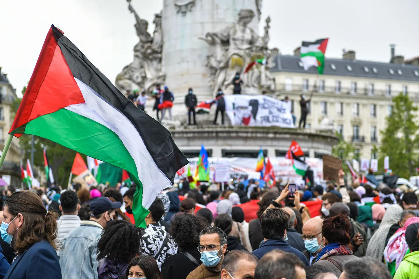 Meeleavaldus palestiinlaste toetuseks Pariisis. 22. mai 2021.