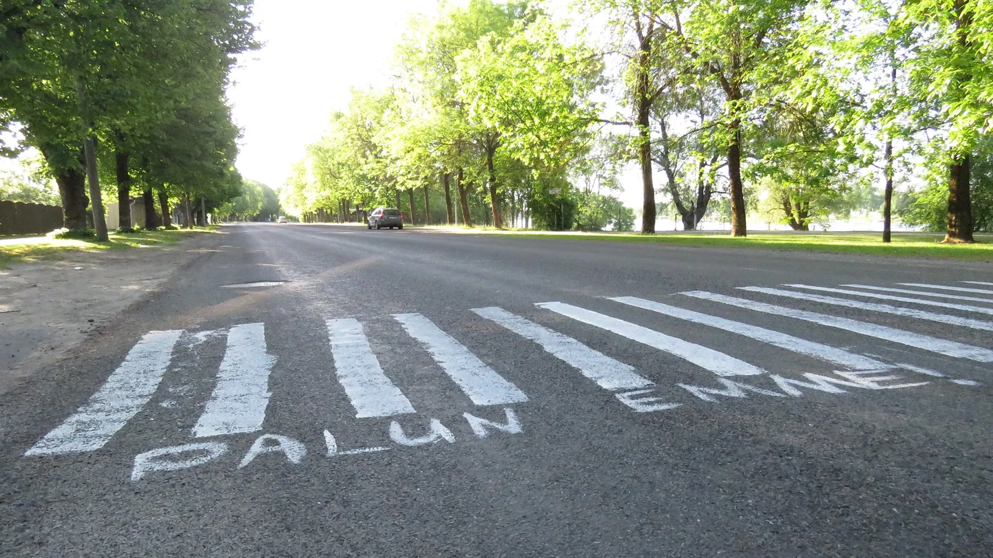 Пешеходный переход на улице Ряэма.