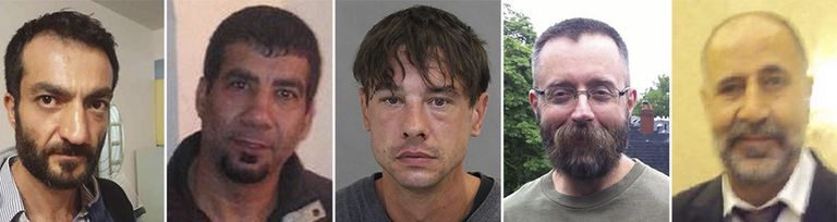 Toronto politsei fotod viiest mehest, kelle Bruce McArthur oletatavalt tappis. Vasakult paremale: Selim Essen, Sorush Mahmudi, Dean Lisowick, Andrew Kinsman ja Majeed Kayhan