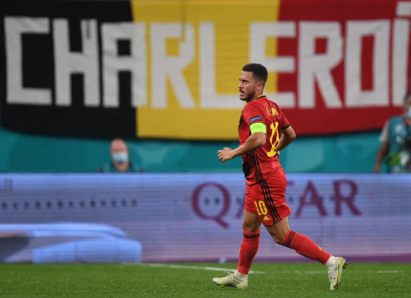 Belgia staar Eden Hazard tänavusel EMil Soome vastu.