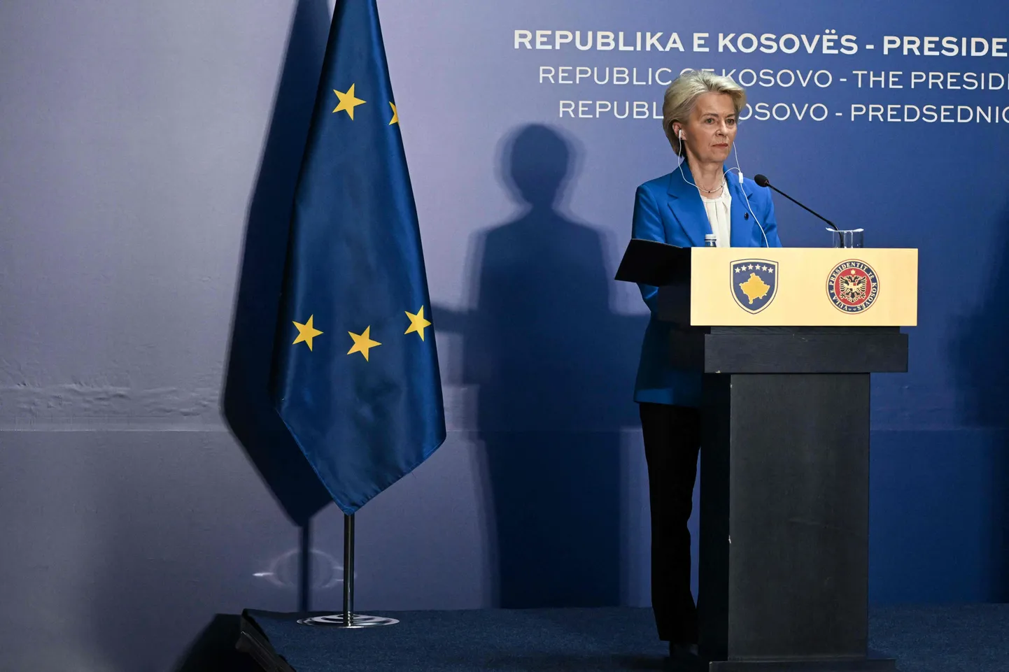 Euroopa Komisjoni president Ursula von der Leyen 26. oktoobril Kosovos.