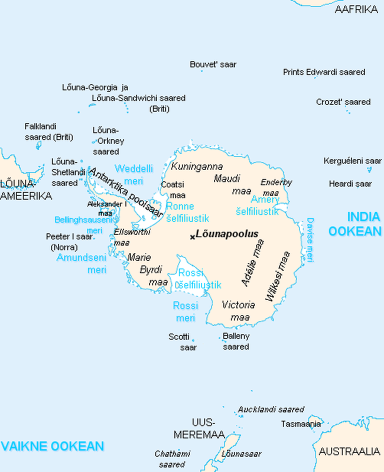 Antarktika kaart