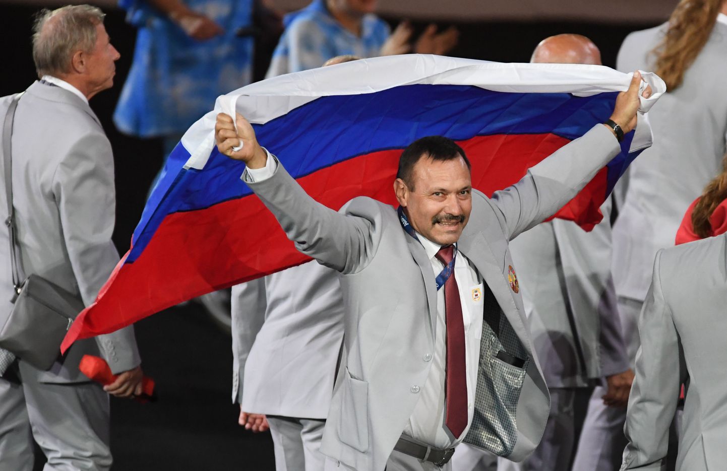 Белорусская делегация вышла на открытие Паралимпиады с флагом России.