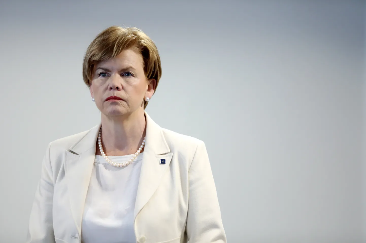 NATO ģenerālsekretāra vietniece publiskās diplomātijas jautājumos Baiba Braže piedalās preses konferencē pēc NATO Noturības simpozija "Noturība satricinājumu laikmetā" atklāšanas pasākuma.