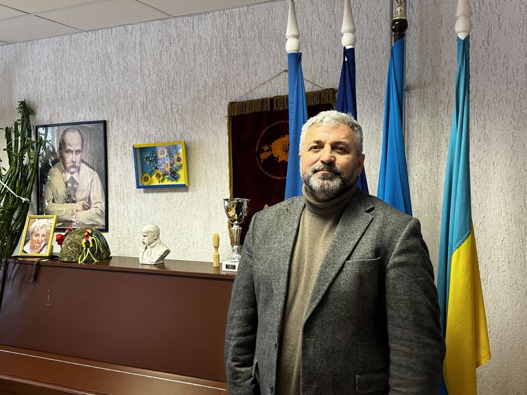 Владимир Паламар в штаб-квартире Ассоциации украинских организаций Эстонии. Февраль 2024.
