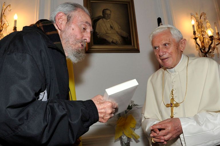 2012. aasta 28. märtsil kohtus Fidel Castro paavst Benedictus XVIga. Reuters/Scanpix