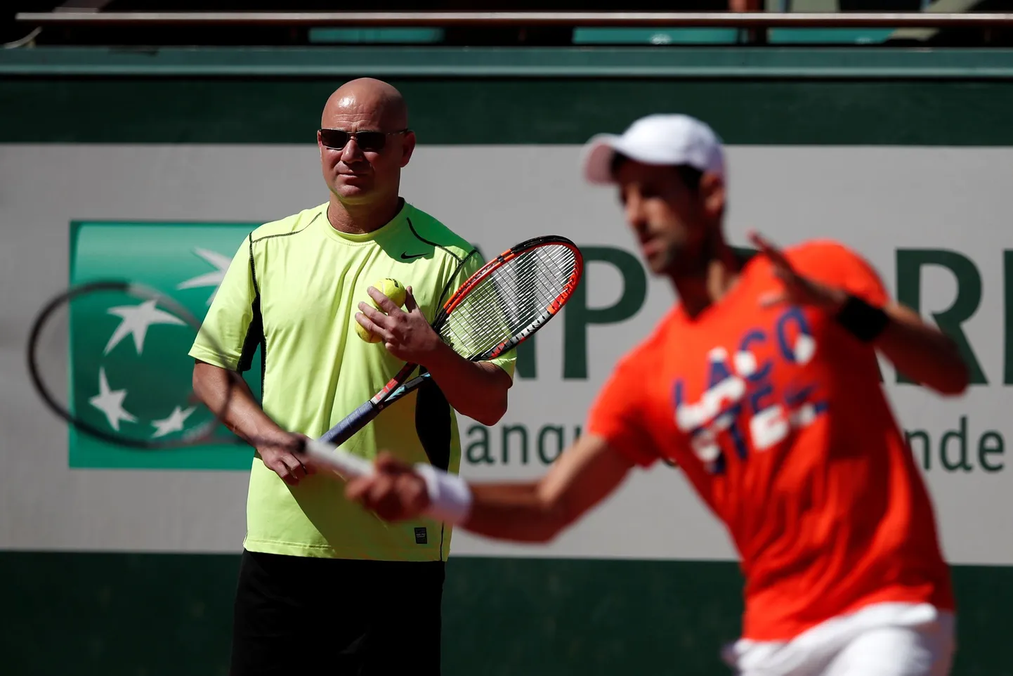 Andre Agassi ja Novak Djokovic