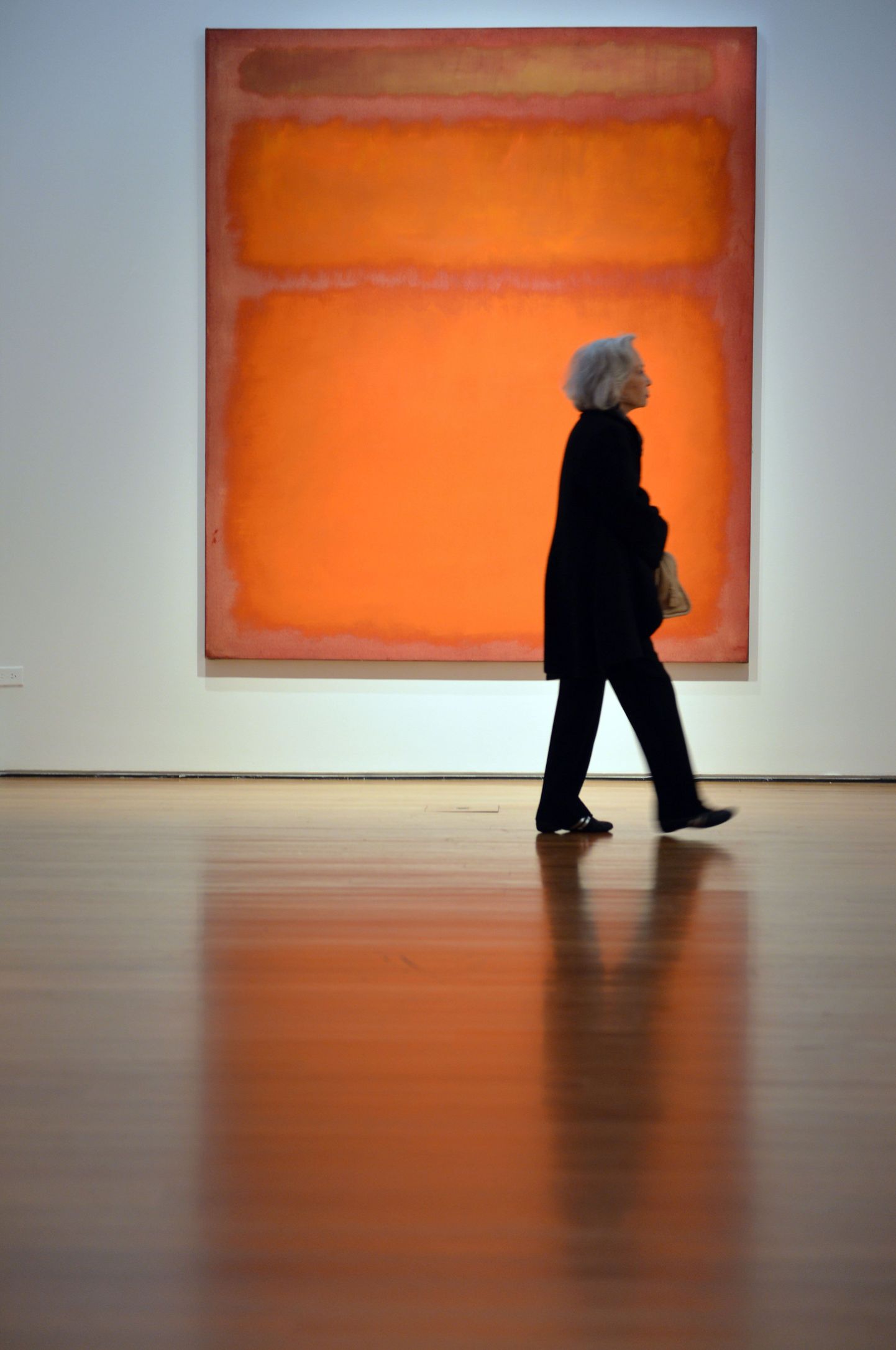 Mark Rothko maal «Oranž. Punane. Kollane», mis New Yorgis oksjonimajal Christie's.