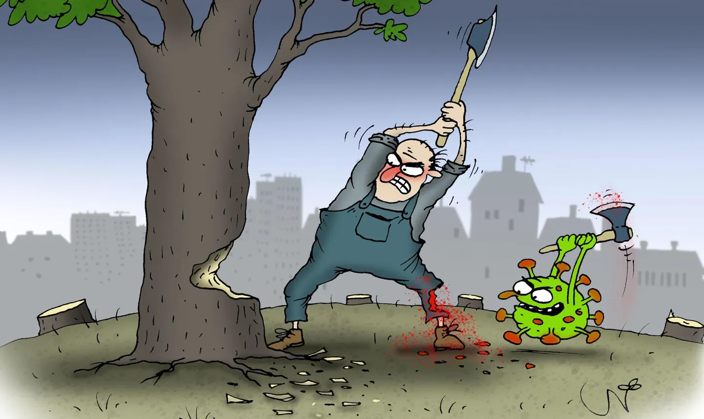 Urmas Nemvalts joonistab.