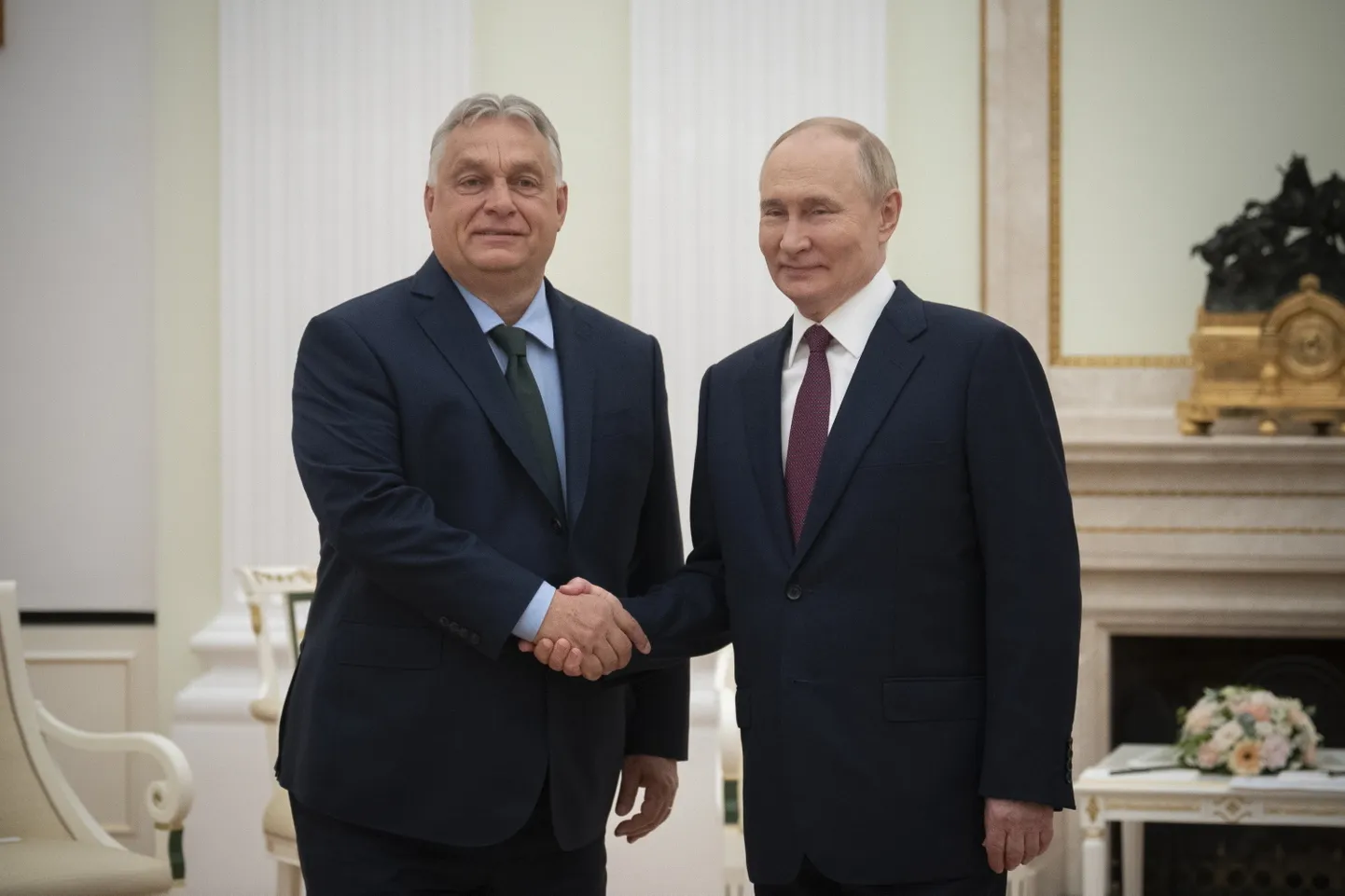 Ungari peaminister Viktor Orbán täna kohtumas Kremlis Venemaa autoritaarse riigipea Vladimir Putiniga.