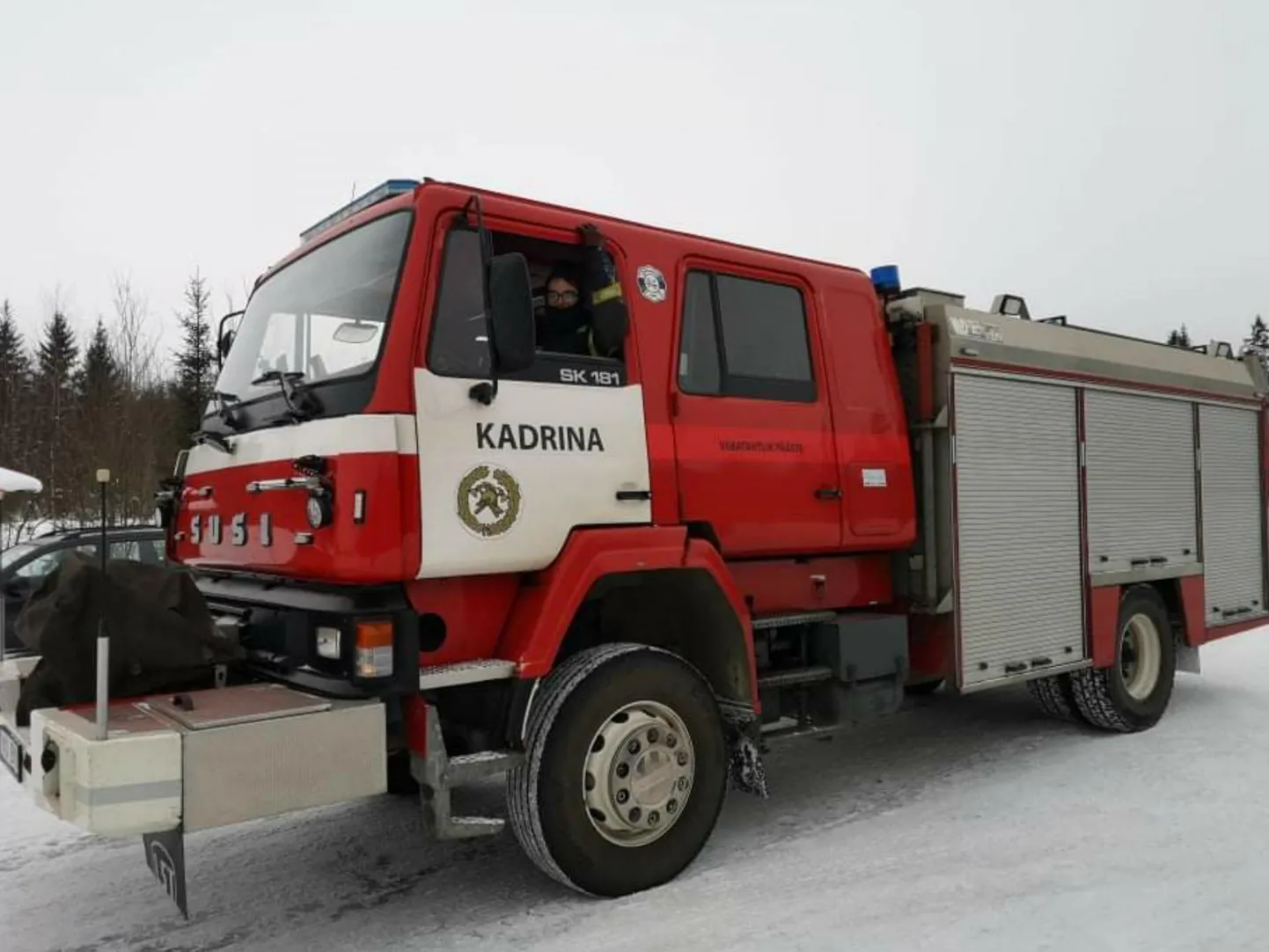 Kadrina vabatahtlike päästjate libedakoolitus.