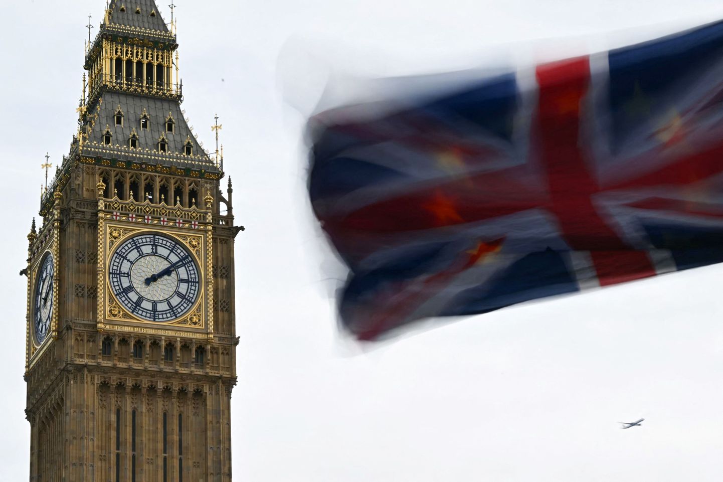 Ühendkuningriigi lipp ja Big Ben Londonis.