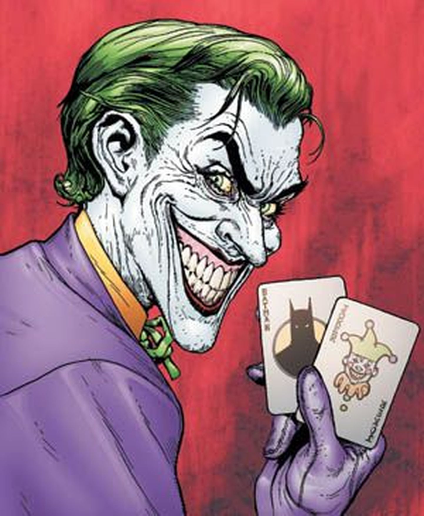 Batmani-filmi «The Man Who Lauhgs» poster, kus on kujutatud Jokeri-nimelist tegelast.