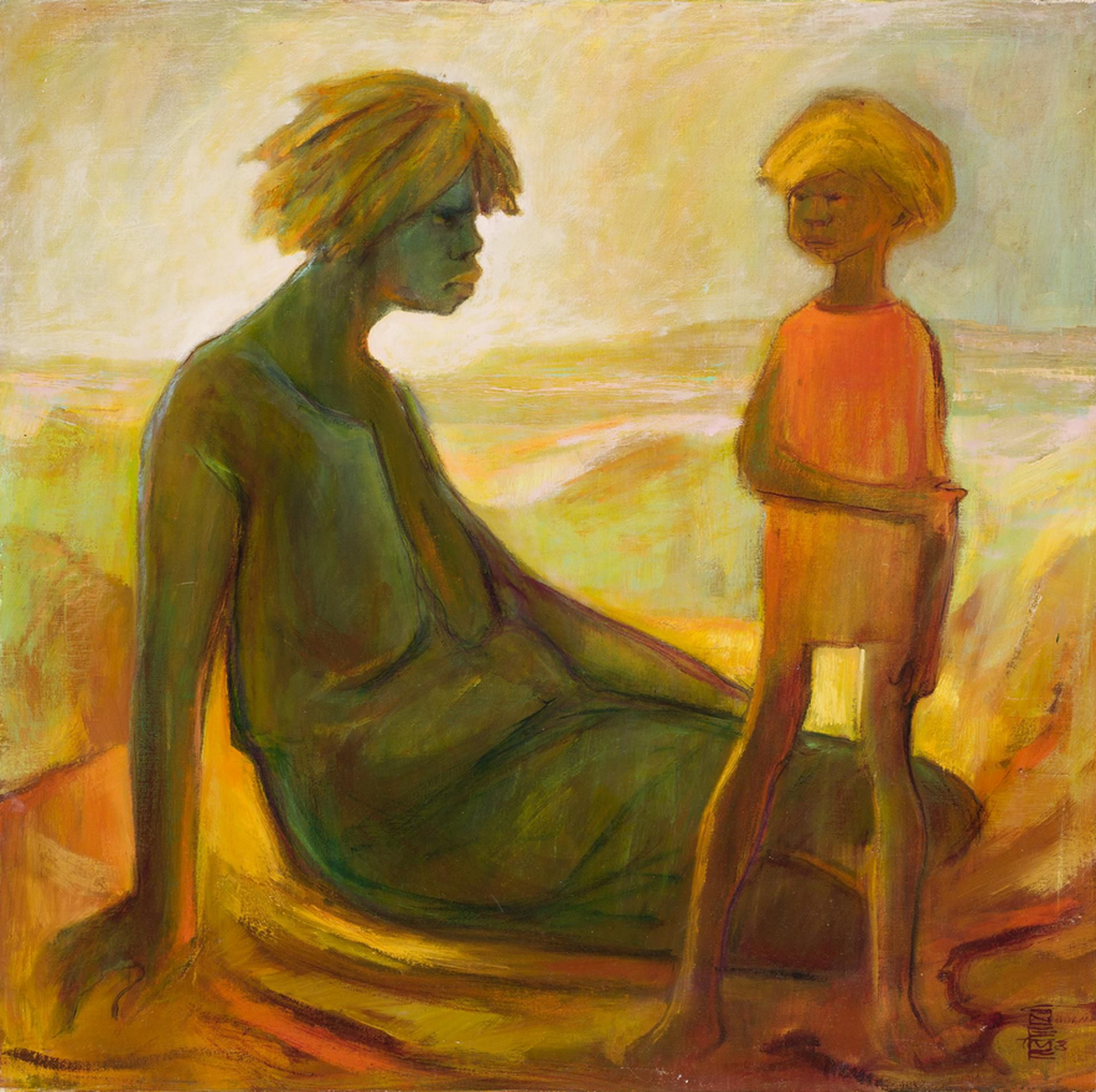 Gunnar Neeme maal «Ema ja laps» (1978, õli puitkiudplaadil).